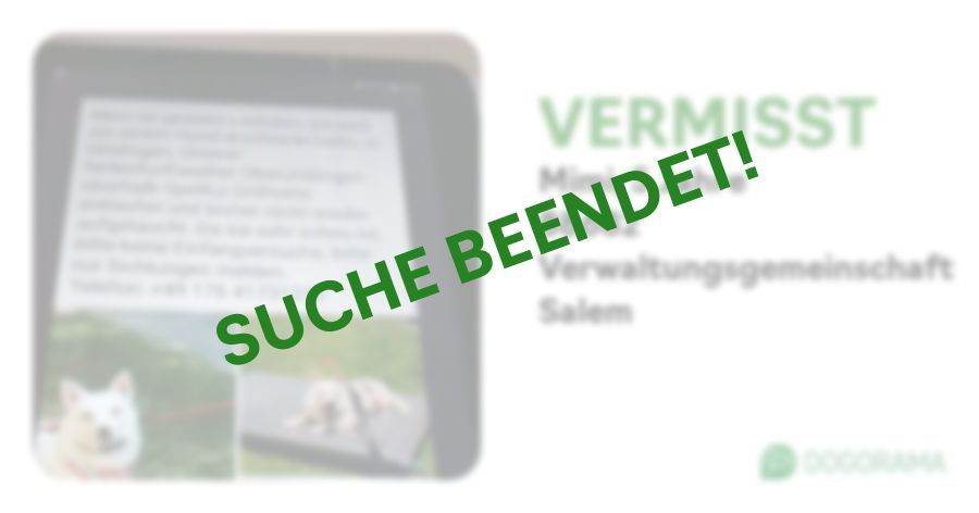 Hund Mimi wird in Verwaltungsgemeinschaft Salem vermisst! Dogorama App